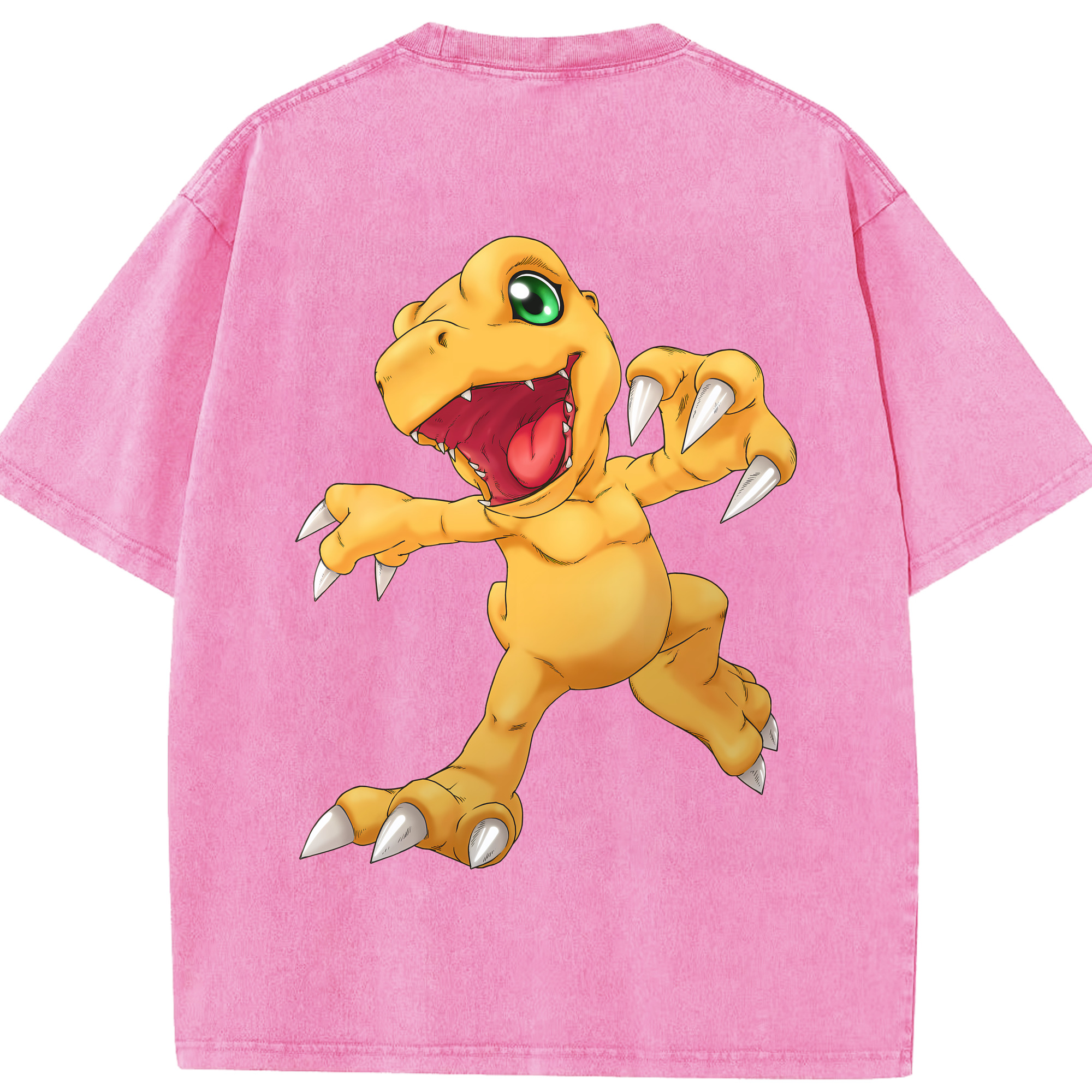 （画像用） Digimon デジタルモンスター/デジモン 綿100% ヴィンテージ風 半袖Tシャツ（背面プリント）